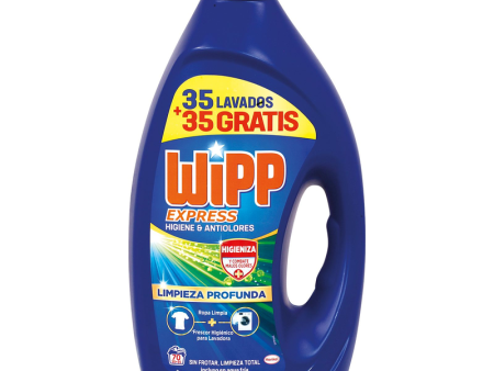 Wipp Express Detergente Líquido Antiolores, 70 Lavados Embalaje Deteriorado Sale