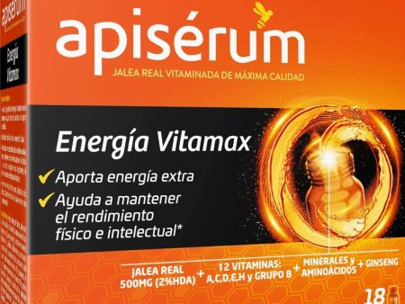 (Falta 1 unidad, incluye 17) Apisérum Vitamax Viales Bebibles- Aporte de Energía Extra y Vitalidad Embalaje Deteriorado For Cheap