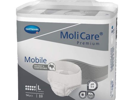 MoliCare Mobile: Ropa Interior Absorbente para Incontinencia, Unisex, Talla L, 14 Unidades Embalaje Deteriorado (Cad: 06 01 2029) Online now