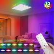 Lámpara de Techo LED Yexati Regulable 24W con Control Remoto y 13 Colores RGB, Impermeable IP54 Embalaje Deteriorado Hot on Sale