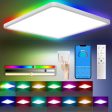 Lámpara de Techo LED Yexati Regulable 24W con Control Remoto y 13 Colores RGB, Impermeable IP54 Embalaje Deteriorado Hot on Sale