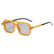 Talla: Talla única - RUNHUIS Gafas de Sol Rectangulares Vintage con Protección UV400 para Hombre y Mujer - Naranja Gris Claro Discount